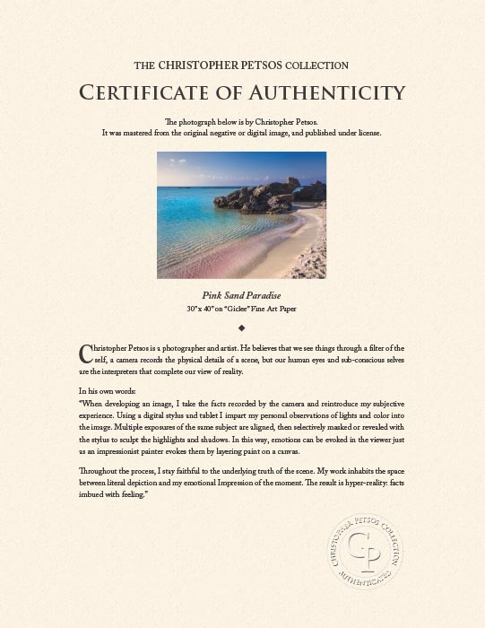 "Pink Sand Paradise" by Christopher Petsos Photography