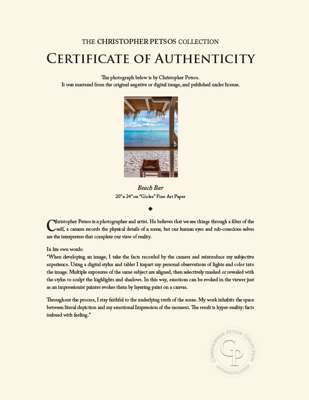 "Beach Bar" by Christopher Petsos Photography