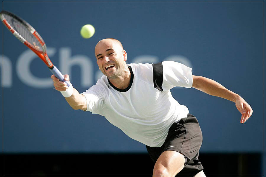 "Agassi at the Open" by Chuck Solomon Photography-Artography Limited