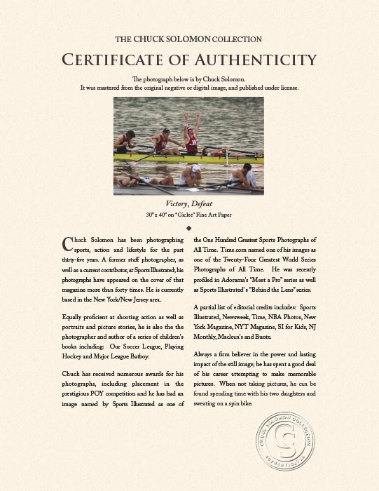 "Victory, Defeat" by Chuck Solomon Photography-Artography Limited