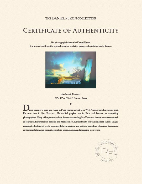 "Bed and Mirror" by Daniel Furon Photography-Artography Limited