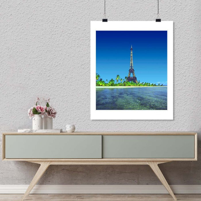 "Eiffel Tower on Island" by Daniel Furon Photography-Artography Limited