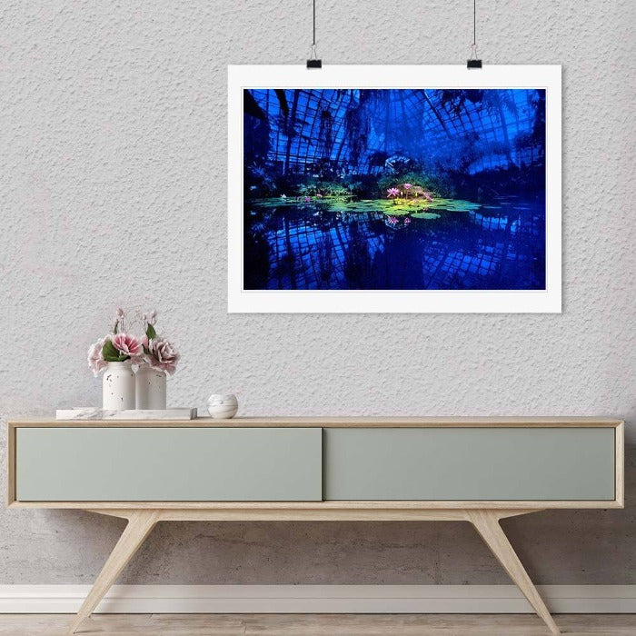 "Lotus in Blue Greenhouse" by Daniel Furon Photography-Artography Limited