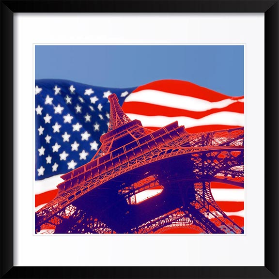 "US Flag, Eiffel Tower" by Daniel Furon Photography