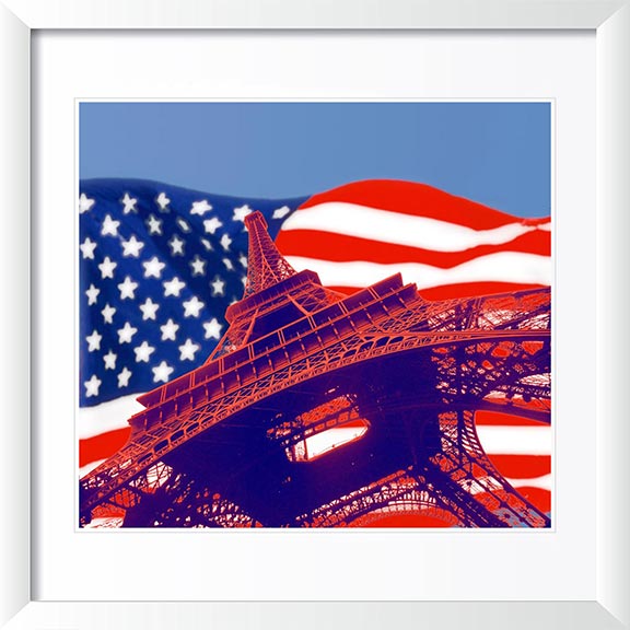"US Flag, Eiffel Tower" by Daniel Furon Photography