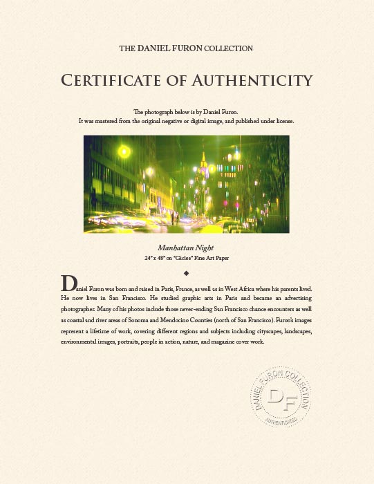 "Manhattan Night" by Daniel Furon Photography-Artography Limited