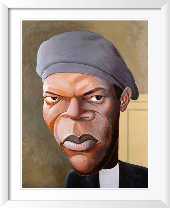 "Samuel L. Jackson" by Dan Springer, Caricature Art