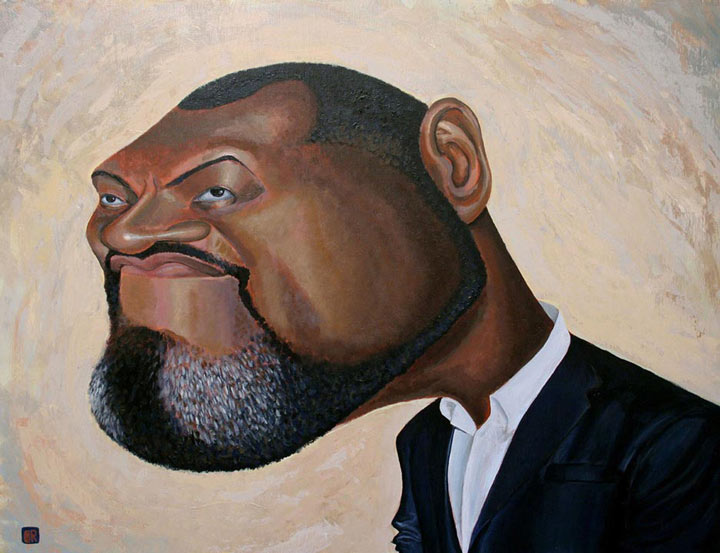 "Laurence Fishburne" by Dan Springer, Caricature Art