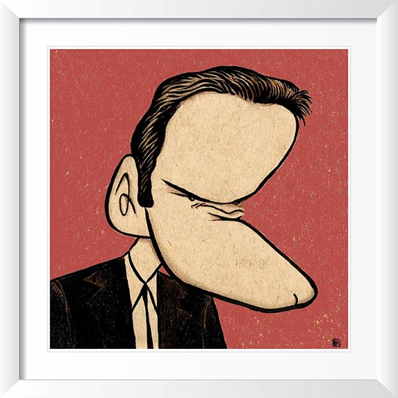 "Quentin Tarantino" by Dan Springer, Caricature Art