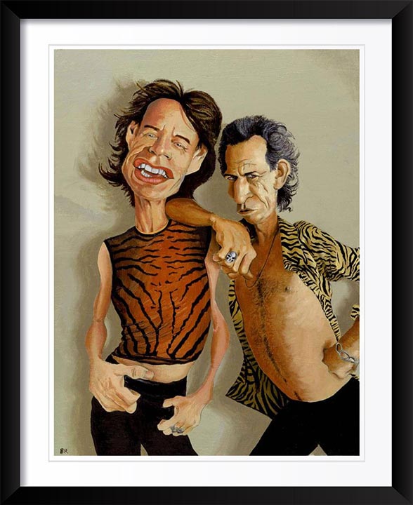 "Mick Jagger & Keith Richards" by Dan Springer, Caricature Art