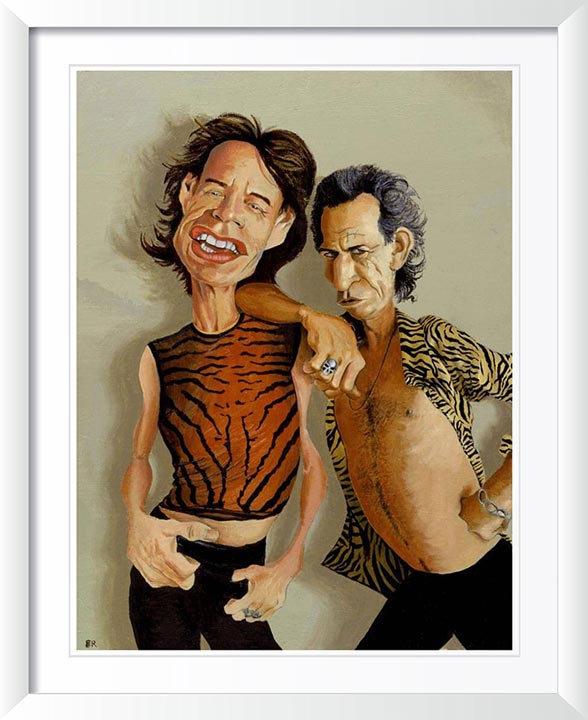 "Mick Jagger & Keith Richards" by Dan Springer, Caricature Art