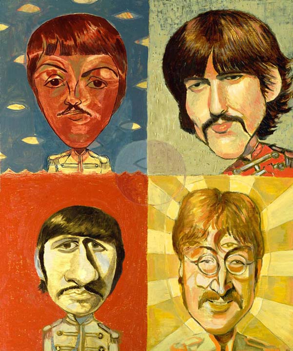 "The Beatles" by Dan Springer, Caricature Art