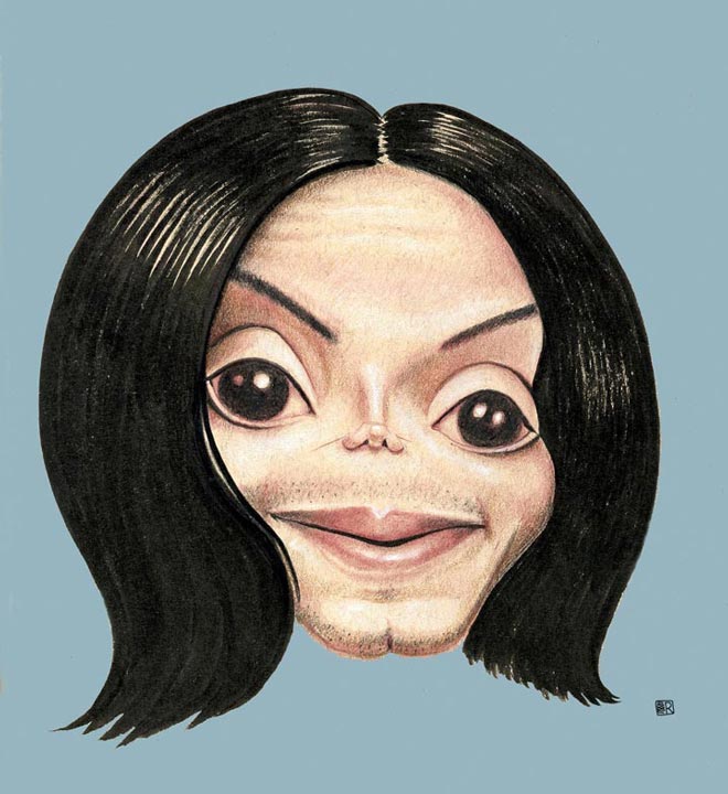"Michael Jackson" by Dan Springer, Caricature Art