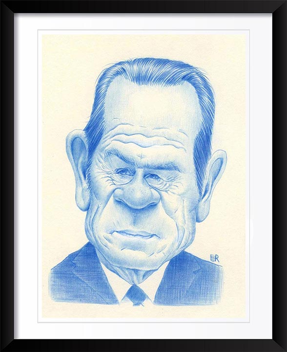 "Tommy Lee Jones" by Dan Springer, Caricature Art