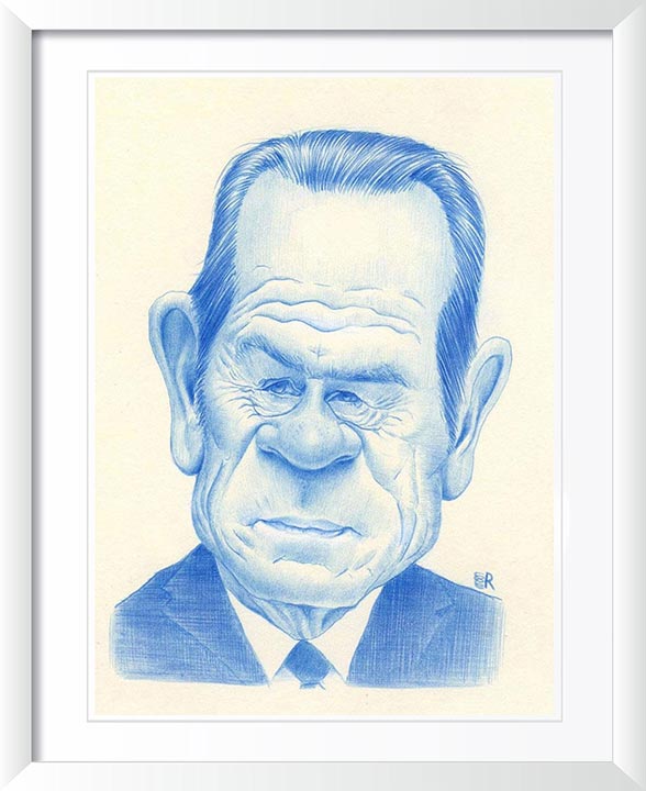 "Tommy Lee Jones" by Dan Springer, Caricature Art