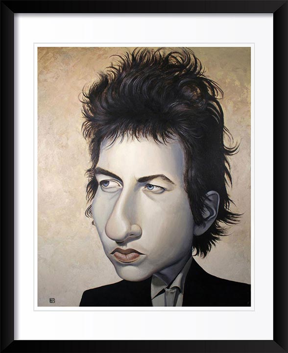 "Bob Dylan" by Dan Springer, Caricature Art