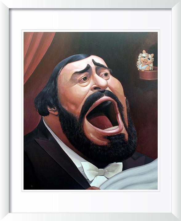 "Luciano Pavarotti" by Dan Springer, Caricature Art