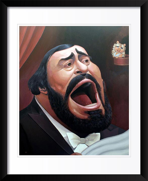 "Luciano Pavarotti" by Dan Springer, Caricature Art