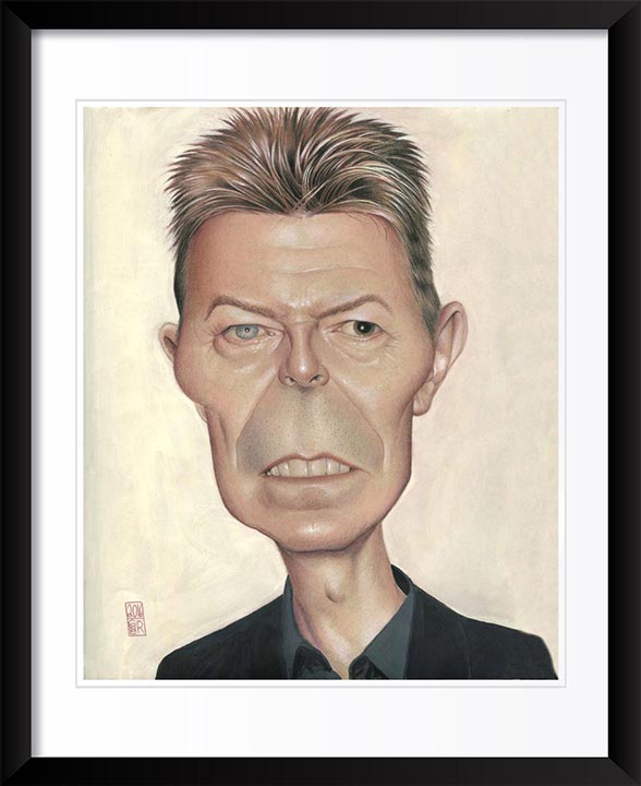 "David Bowie" by Dan Springer, Caricature Art