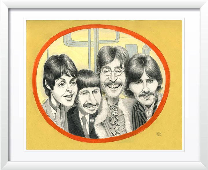 "The Beatles - 50th Anniversary Yellow Submarine" by Dan Springer, Caricature Art