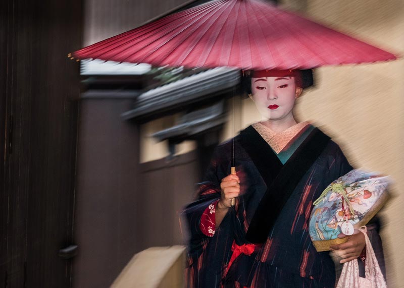 "Geisha in the Rain (A)" by Dorte Verner Photography-Artography Limited