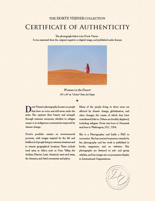 "Woman in the Desert" by Dorte Verner Photography-Artography Limited