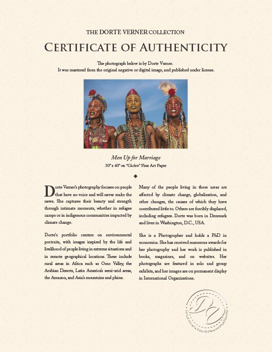 "Men Up for Marriage" by Dorte Verner Photography-Artography Limited