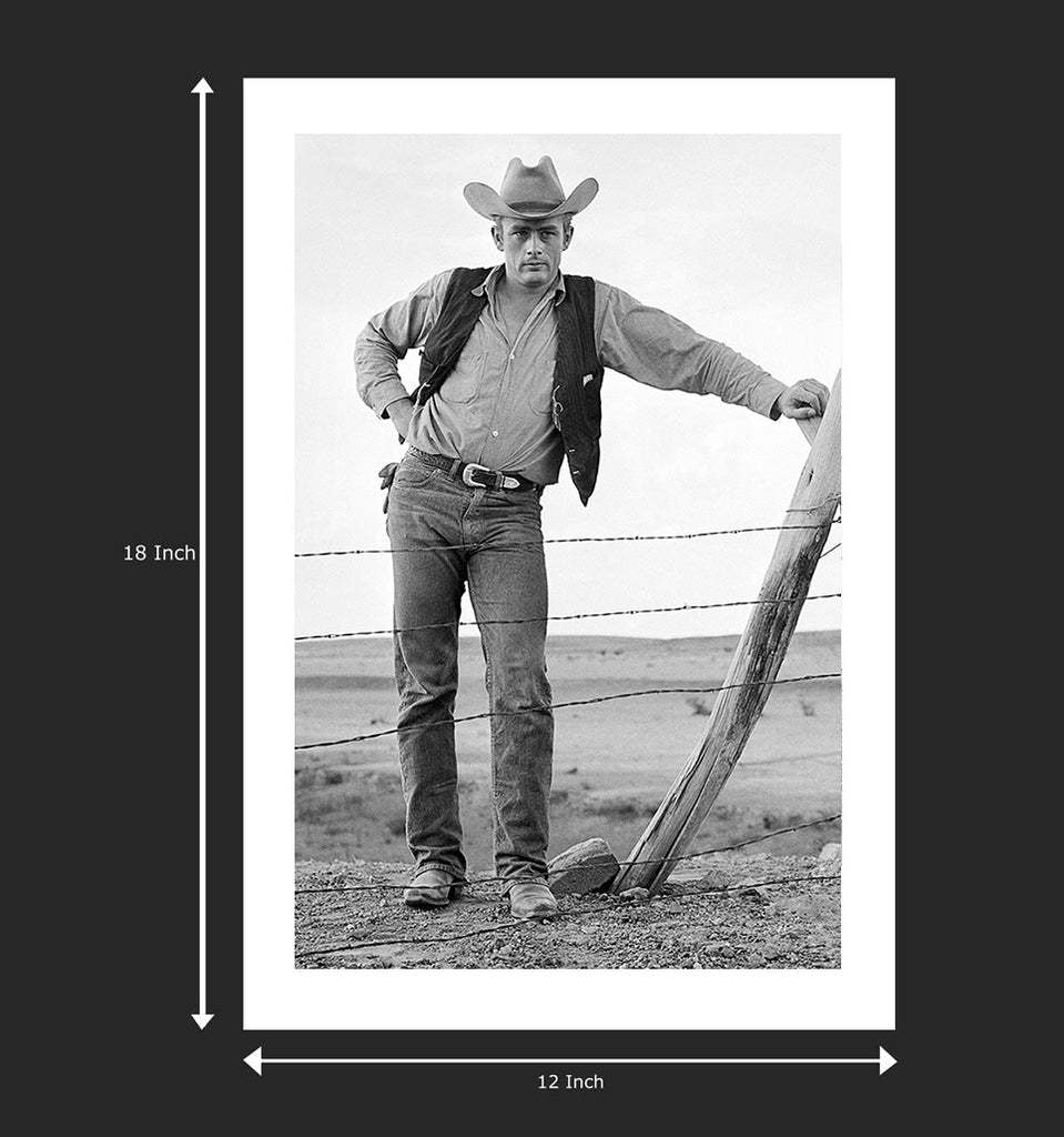 James Dean Standing in Cowboy Gear on Set of Giant, 1955 by Frank Worth – Free Offer
