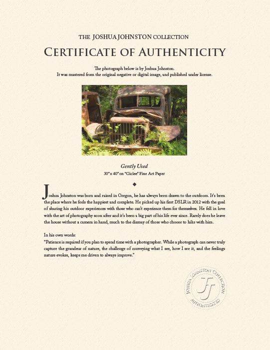 "Gently used" by Joshua Johnston Photography-Artography Limited