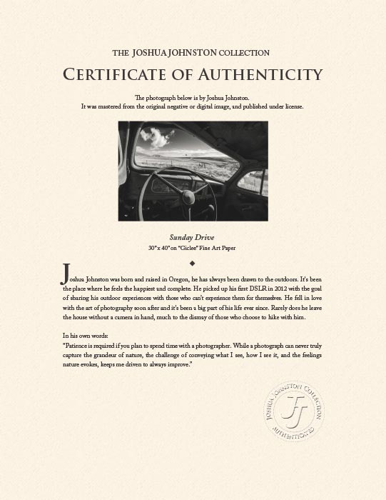 "Sunday Drive" by Joshua Johnston Photography-Artography Limited