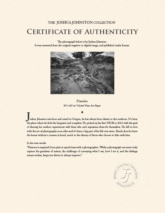 "Timeless" by Joshua Johnston Photography-Artography Limited