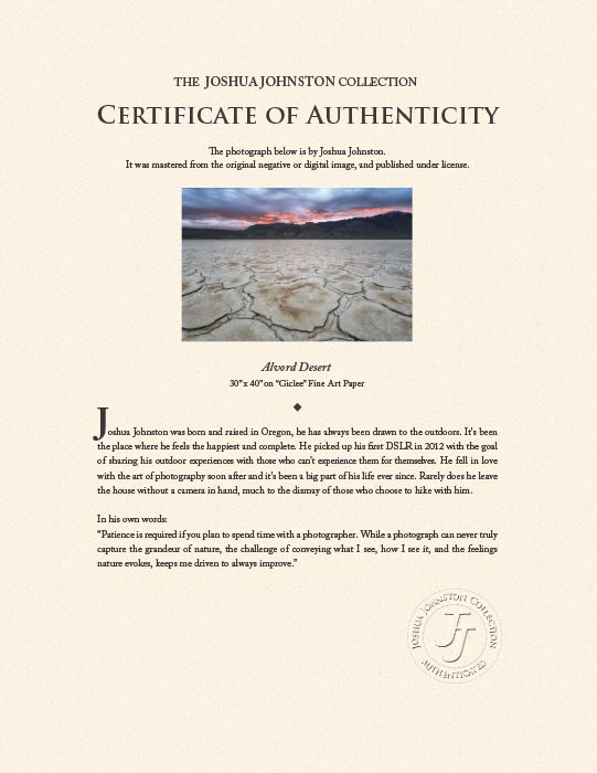 "Alvord Desert" by Joshua Johnston Photography-Artography Limited