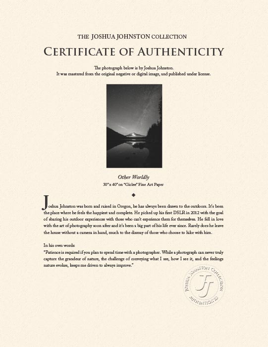 "Other Worldly" by Joshua Johnston Photography-Artography Limited