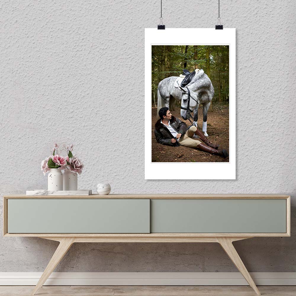 "Alex Hua Tian & Horse" by John Stoddart Photography-Artography Limited