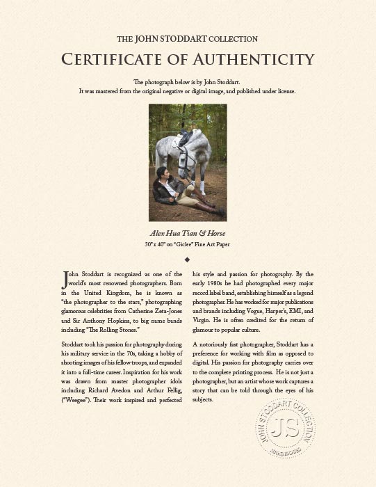 "Alex Hua Tian & Horse" by John Stoddart Photography-Artography Limited