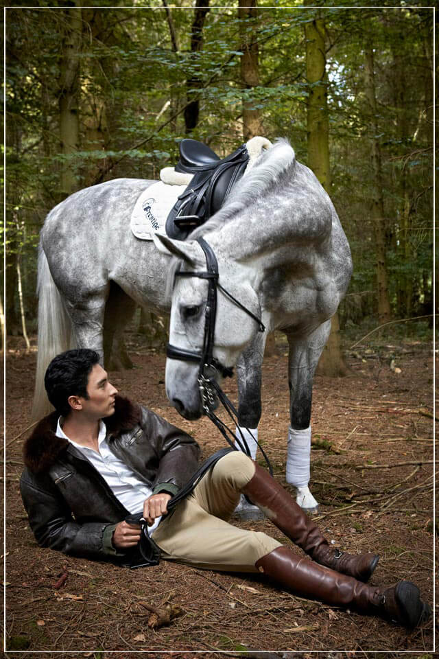 "Alex Hua Tian & Horse" by John Stoddart Photography-Artography Limited