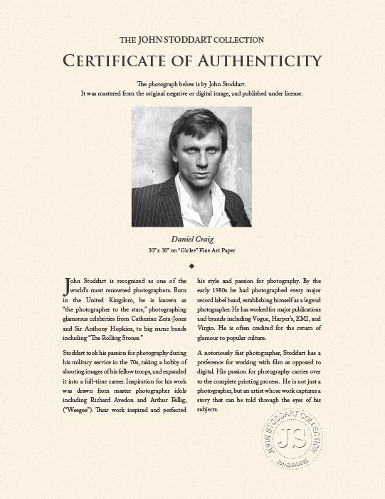 "Daniel Craig" by John Stoddart Photography-Artography Limited