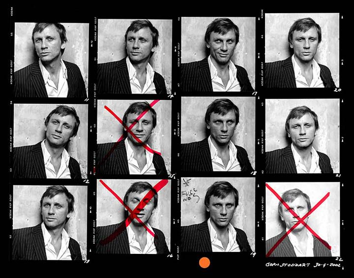 Daniel Craig Contact Sheet by John Stoddart