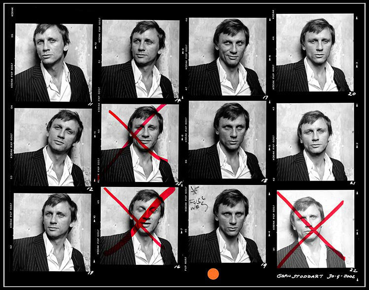 "Daniel Craig Contact Sheet" by John Stoddart Photography-Artography Limited