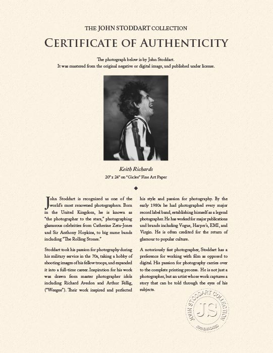 "Keith Richards" by John Stoddart Photography-Artography Limited