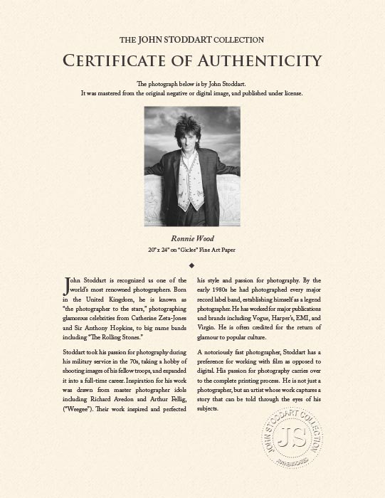 "Ronnie Wood" by John Stoddart Photography-Artography Limited