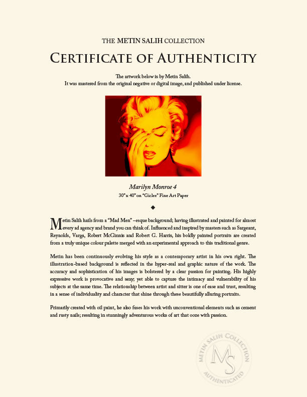 "Marilyn Monroe 4" by Metin Salih