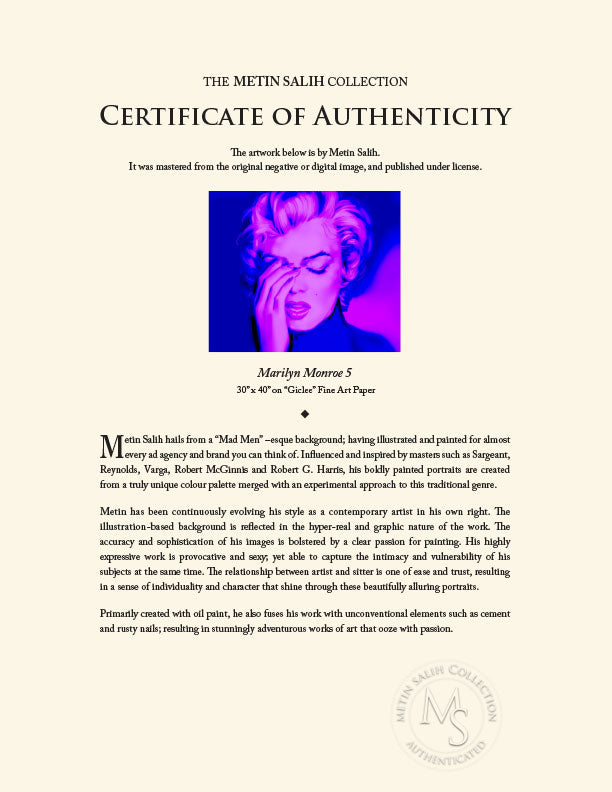 "Marilyn Monroe 5" by Metin Salih