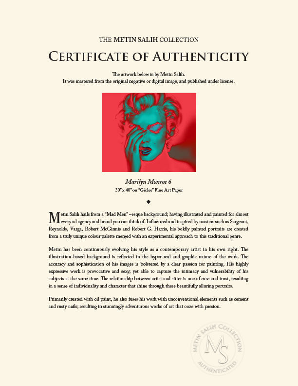 "Marilyn Monroe 6" by Metin Salih