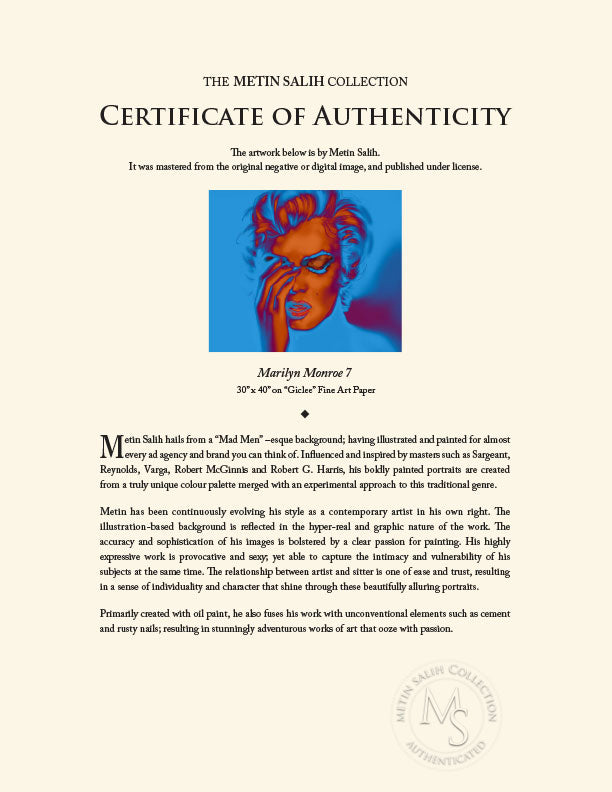 "Marilyn Monroe 7" by Metin Salih