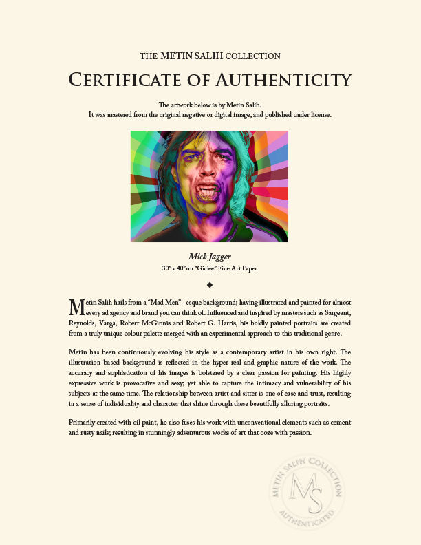 "Mick Jagger" by Metin Salih