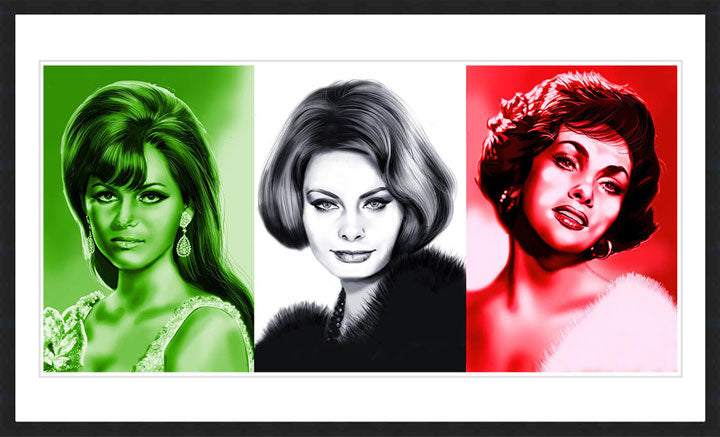 "The Three Beauties - Claudia Cardinale, Sophia Loren & Gina Lollobrigida" by Metin Salih