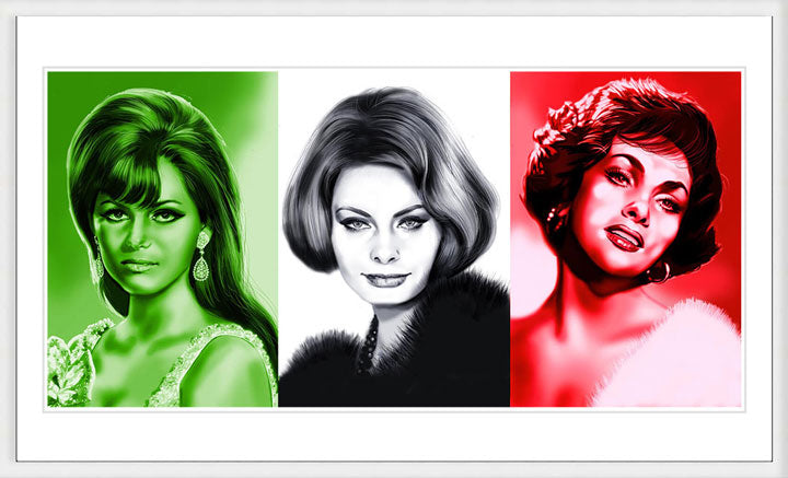 "The Three Beauties - Claudia Cardinale, Sophia Loren & Gina Lollobrigida" by Metin Salih