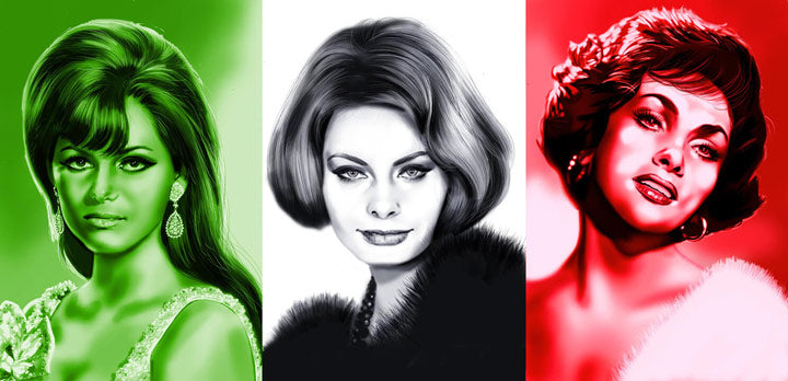 "The Three Beauties - Claudia Cardinale, Sophia Loren & Gina Lollobrigida" by Metin Salih