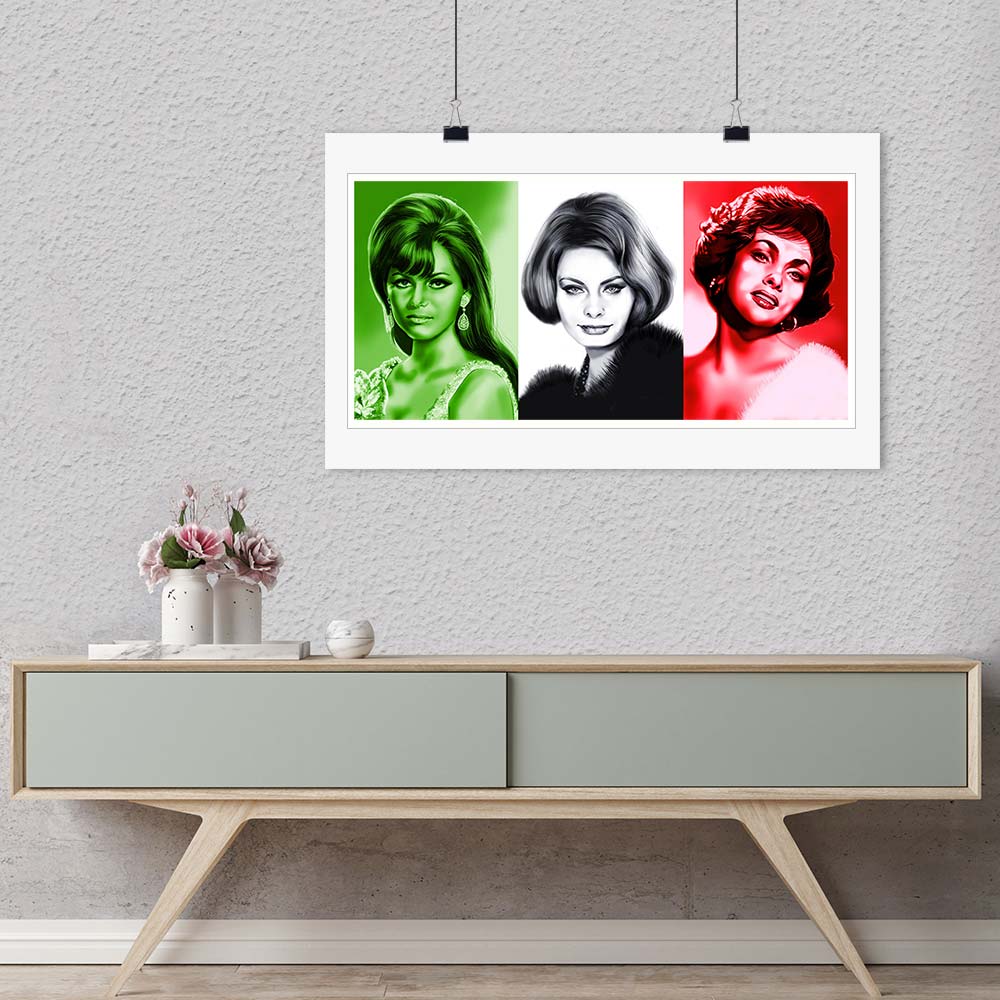 "The Three Beauties - Claudia Cardinale, Sophia Loren & Gina Lollobrigida" by Metin Salih